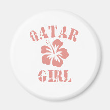 Qatar Pink Girl Refrigerator Magnet