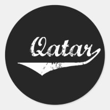 Qatar Revolution Style Round Stickers
