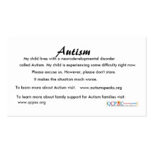 QCPAC logo Autism education cards Business Card