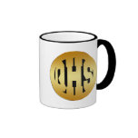 QHS - HIGH SCHOOL INITIALS IN GOLD TEXT COFFEE MUG