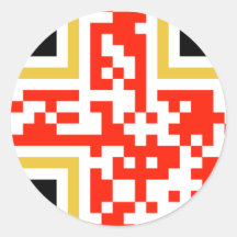QR-Code-Belgie Autocollant Rond