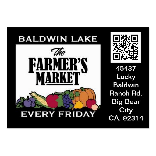 QR Code Traceable Shelftalker for Farmer's Market Business Card Templates