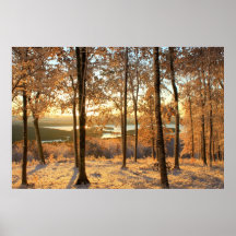 Quabbin Autumn Snowstorm Print