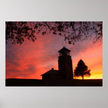 Quabbin Park Tower Sunset Poster