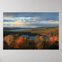 Quabbin Reservoir Enfield Lookout Autumn Poster
