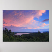 Quabbin Reservoir Soapstone Hill Sunset Poster