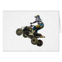 quad bike greeting card