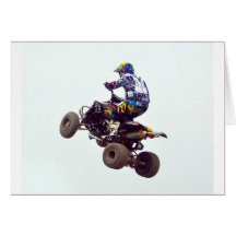 quad bike greeting card