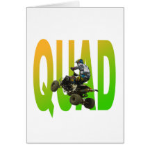 quad bike greeting card