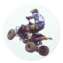 quad bike round stickers