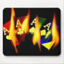 QUAD QUADS FLAMING ACES POKER CASINO ART LAS VEGAS MOUSE MATS