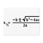 quadratic formula postcards