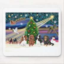 Quadruple de Magie-Cavalier de Noël Tapis De Souris