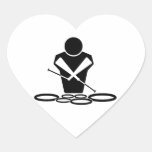Quads - Tenor Drums - Toms Heart Stickers