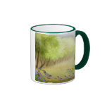 Quail in a Meadow Ringer Mug