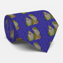 Quaker Parrot Pair Animal Neck Tie