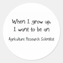 Quand je me grandis voulez être une agriculture Re Autocollants