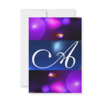 QUANTUM BUBBLE MONOGRAM  purple blue rsvp