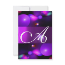 QUANTUM BUBBLE MONOGRAM  purple rsvp