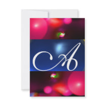 QUANTUM BUBBLE MONOGRAM red blue rsvp