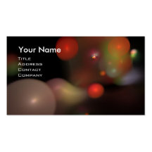 QUANTUM BUBBLES 2 MONOGRAM Vibrant black red Business Card Template
