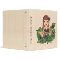 Quantum Cutie Grape Vine Girl 3 Ring Binder
