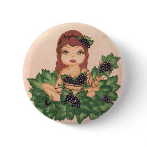 Quantum Cutie Grape Vine Girl Pinback Button