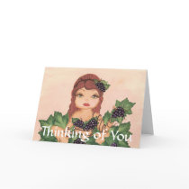 Quantum Cutie Grape Vine Girl Greeting Cards