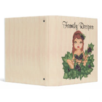 Quantum Cutie Grape Vine Girl Family Recipes Vinyl Binder