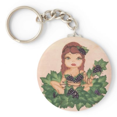 Quantum Cutie Grape Vine Girl Keychains by Quantum_Art_Nerd