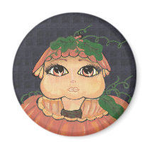 Quantum Kid in a Halloween Pumpkin Refrigerator Magnet