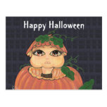 Quantum Kid in a Halloween Pumpkin Post Cards