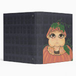 Quantum Kid in a Halloween Pumpkin Vinyl Binder