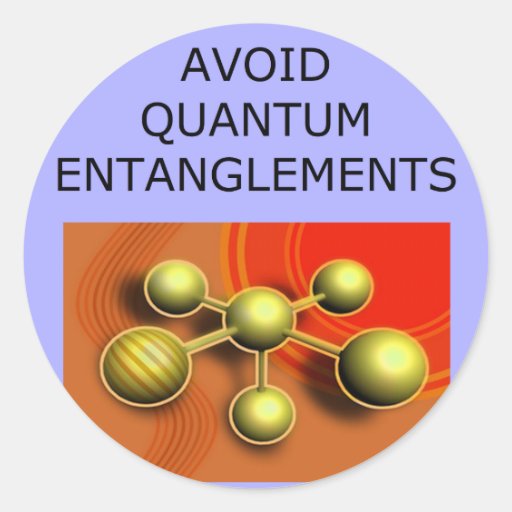 QUANTUM mechanics Round Sticker