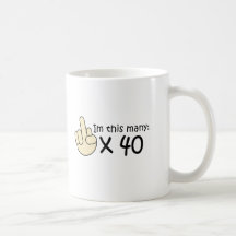 quarantième Anniversaire Mug À Café