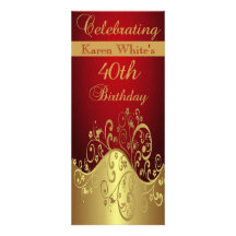 quarantième Invitation personnalisée de fête d'ann