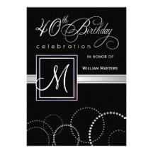 quarantième Invitations de fête d'anniversaire - a