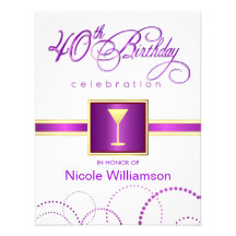 quarantième Invitations de fête d'anniversaire - a