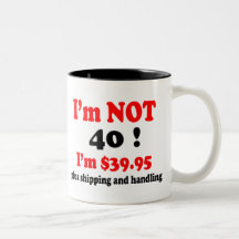 Quarantième tasse humoristique d'anniversaire