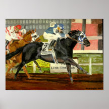 Quarter Horse Racing Portrait Posters