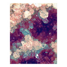 quartz crystal gem cluster letterhead design