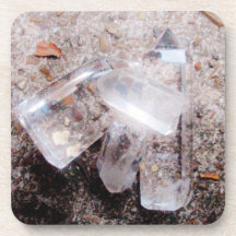 Quartz crystal points drink coasters