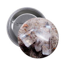Quartz crystal points pinback button