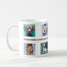 Quatre chiens carrés (portraits de HSUS) Tasse À Café