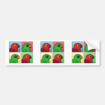 Quatre couleur Eclectus Autocollant Pour Voiture