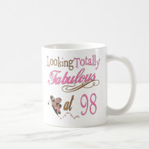 quatre-vingt-dix-huitième anniversaire mugs