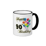 Quatre-vingt-dixième cadeaux d'anniversaire et hab mugs à café