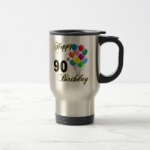 Quatre-vingt-dixième cadeaux d'anniversaire et hab mugs