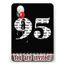 quatre-vingt-quinzième Invitation d'anniversaire