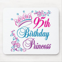quatre-vingt-quinzième Princesse d'anniversaire Tapis De Souris